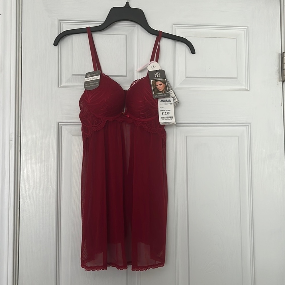 “Daisy Fuentes: Lace & Mesh Babydoll Lingerie size small NWT”